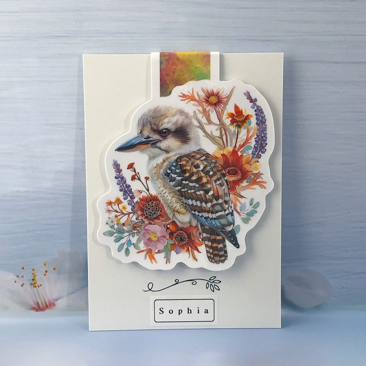 Magnetic Kookaburra Bookmark Australian Gift with Optional Personalised Name! - Image 2