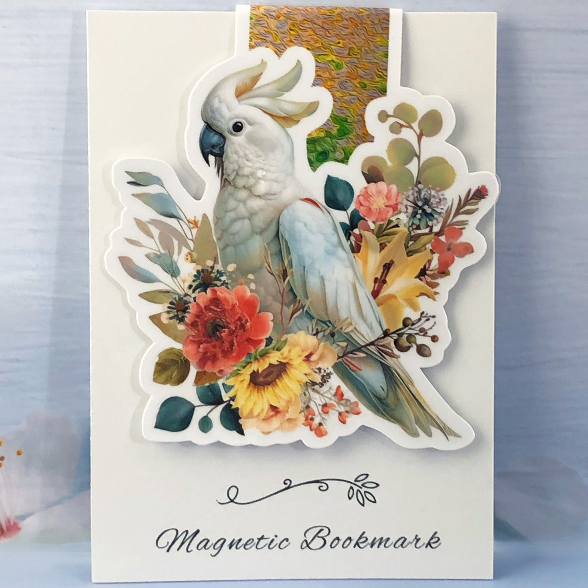 Magnetic Cockatoo Bookmark Australian Gift with Optional Personalised Name!
