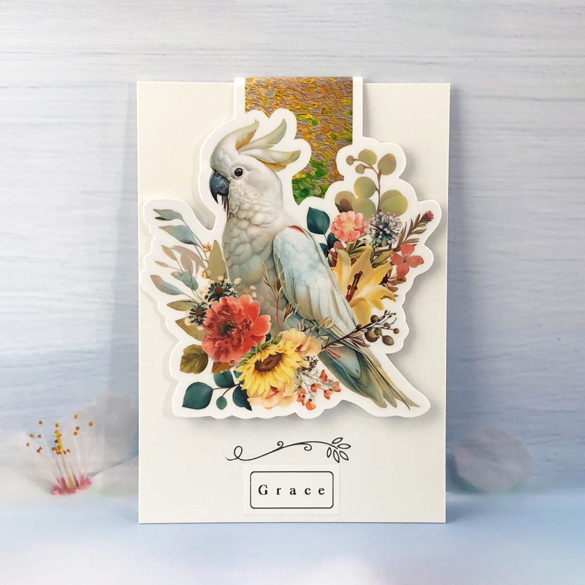 Magnetic Cockatoo Bookmark Australian Gift with Optional Personalised Name! - Image 2