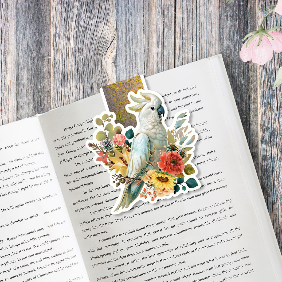 Magnetic Cockatoo Bookmark Australian Gift with Optional Personalised Name! - Image 3