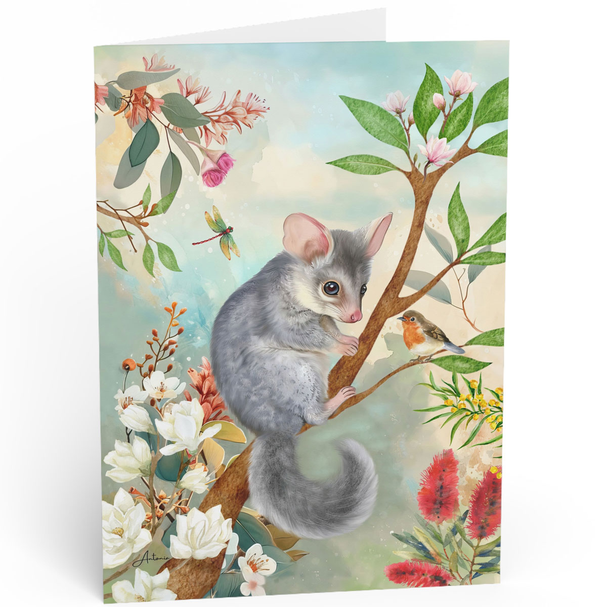 Possum Pastel Australian Greeting Gift Card - Image 5