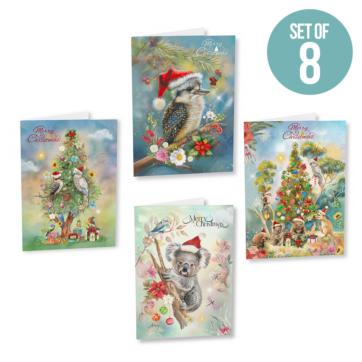 Aussie Animals Christmas Cards (Set of 8) - Image 2
